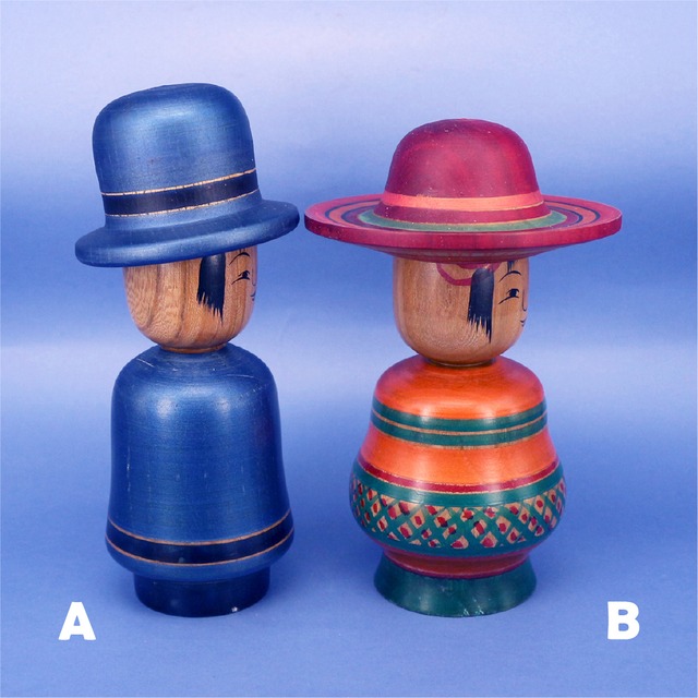 《 土湯系・陳野原幸紀 工人 》帽子こけし