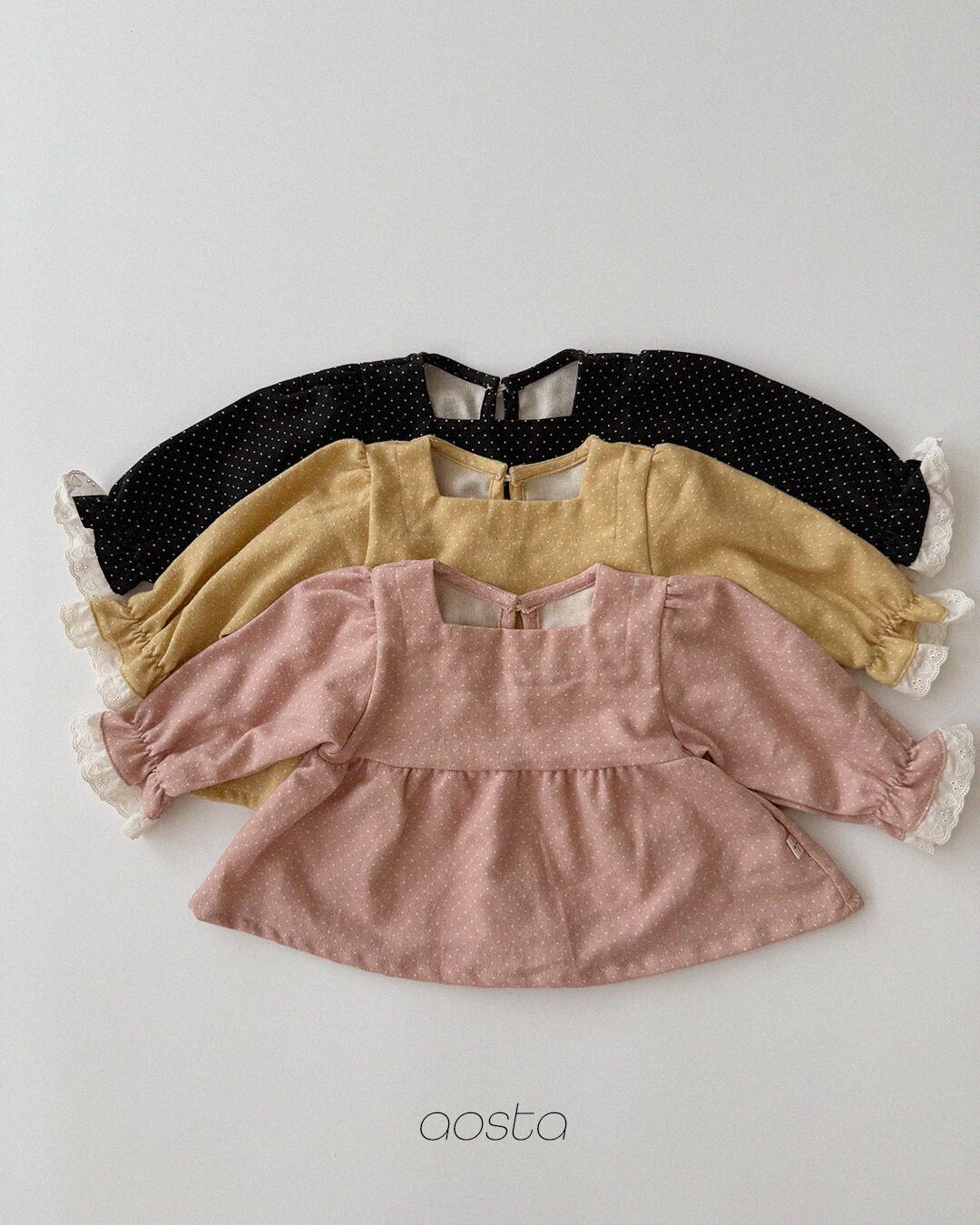 milk dot blouse【aosta】※10月上旬〜中旬発送予定