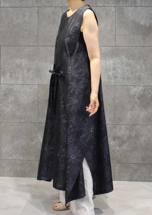 手持ち着物でオーダー☆エプロンドレス  着丈１１０cm仕上がり