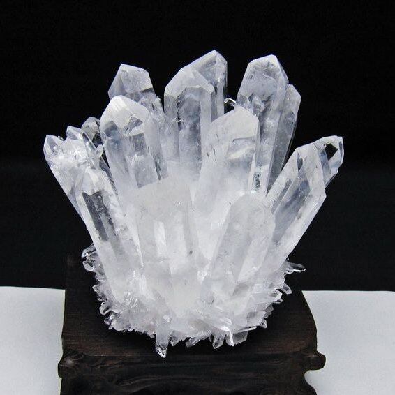 水晶 クラスター 水晶 原石 台座付属 一点物 おまかせ便 182-8585