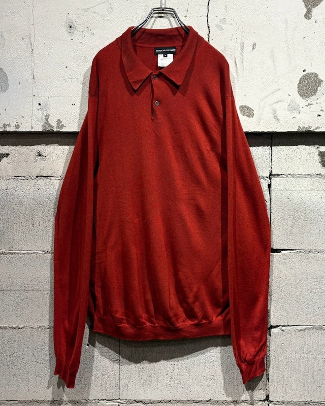 【Caka otto】90’s “Bergdorf Goodman” Cashmere × Silk Vintage Knit Polo