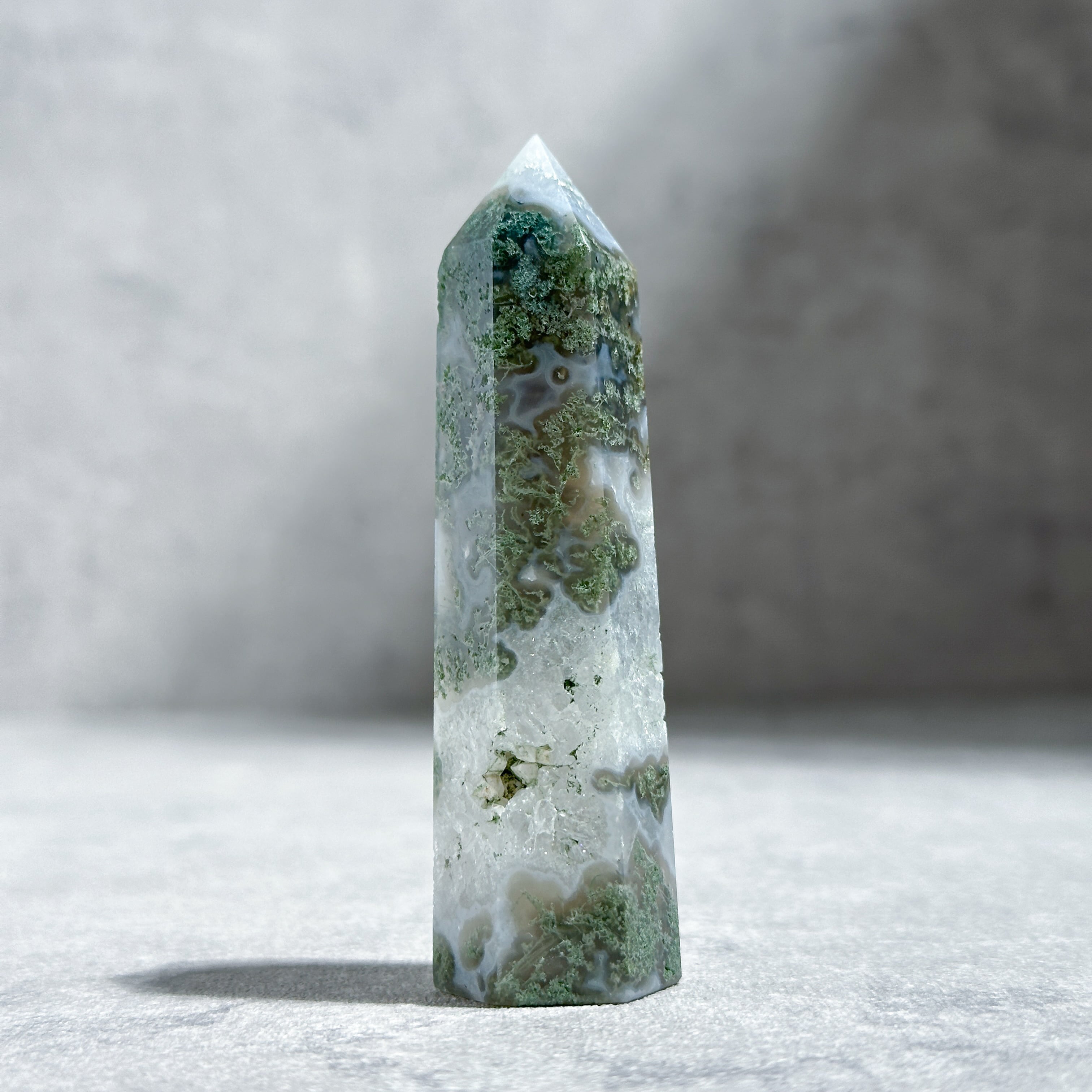 モスアゲートタワーポイントドゥルージ天然石