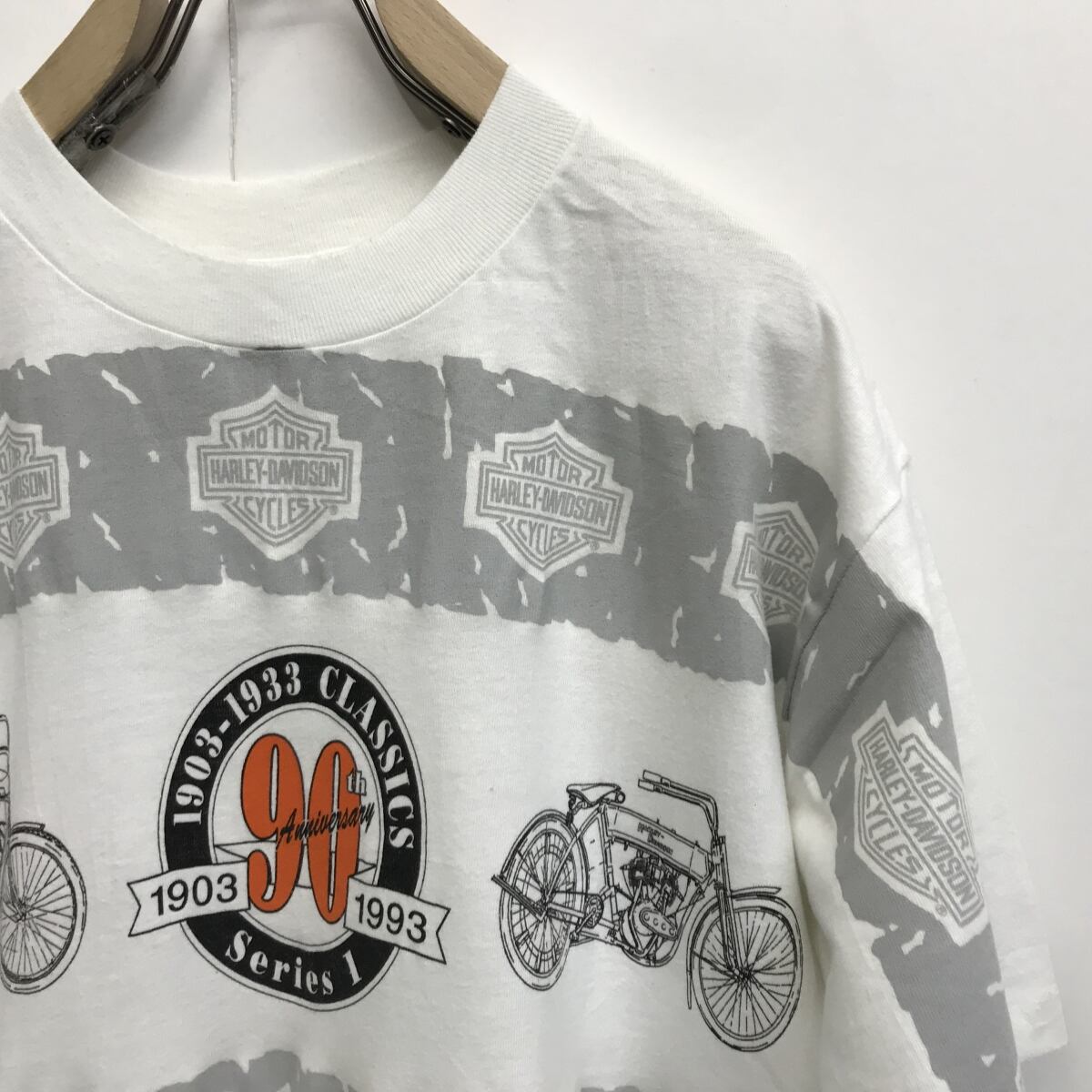 【vintage】90s HARLEY DAVIDSON Tシャツ　両面　総柄