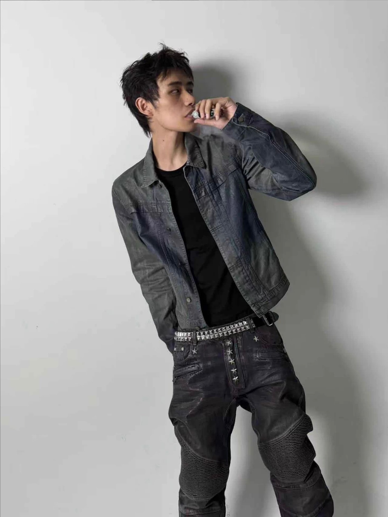 【CinderVein】Gradient Washed Denim Jacket