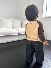 〖取寄〗韓国子供服 / 26winter / ko and ko / クレヨン ラグランTシャツ / キッズ服 *XXS~L*