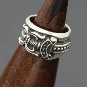 CHROME HEARTS クロムハーツ ベイビークラシック ダブルフローラルクロスリング シルバー×ダイヤモンド