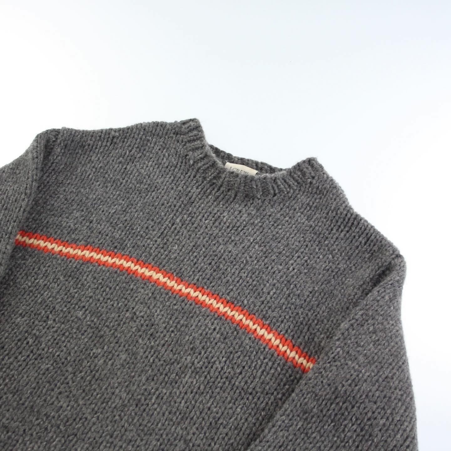 J.CREW HAND KNIT ラインデザイン ウールニットセーター【FF-6549】 | cv