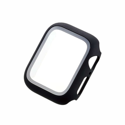 エレコム Apple Watch 40mm フルカバーケース プレミアムガラス ブラック AW-40CSPCGBK