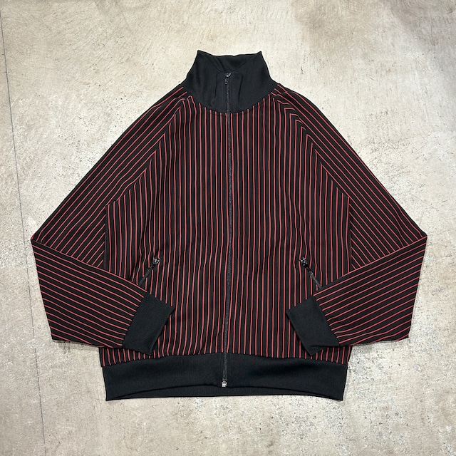 UNKNOWN STRIPE TRACK JACKET BLACK/RED