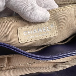 CHANEL シャネル マトラッセ ココマーク  レザー ハンドバッグ ブルー A-12660