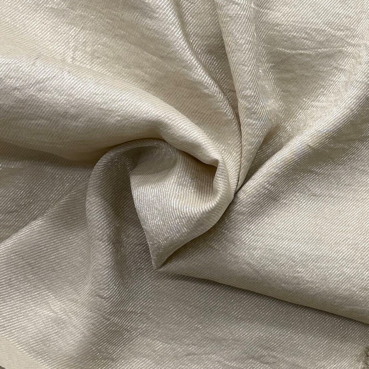 ★TC377◆2.5m◆シルクポリエステル混くったりワッシャー銀糸生地◆ミストグレー