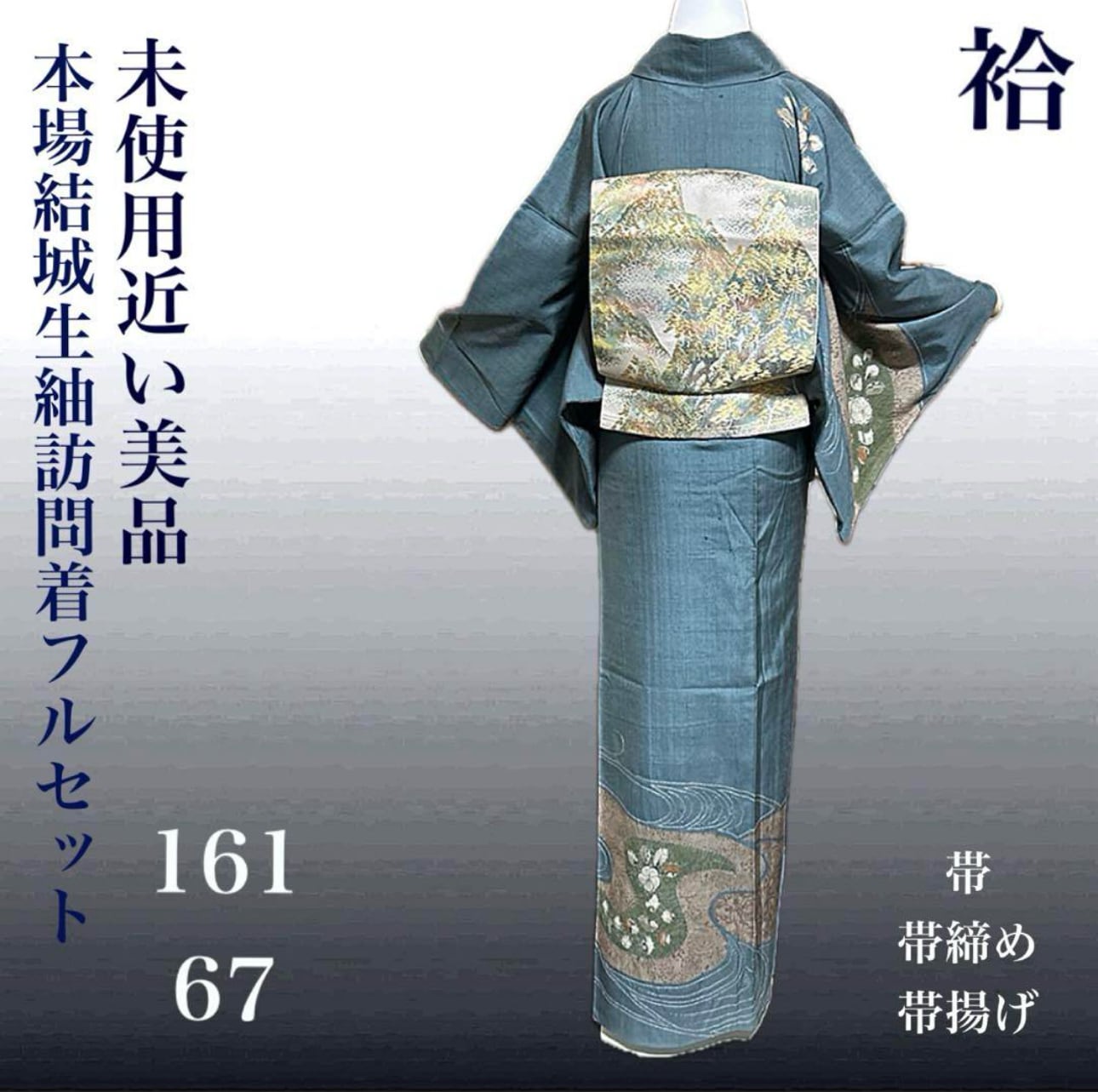 オンライン激安店舗 未使用近い 美品 単衣 正絹 訪問着 友禅 身丈163
