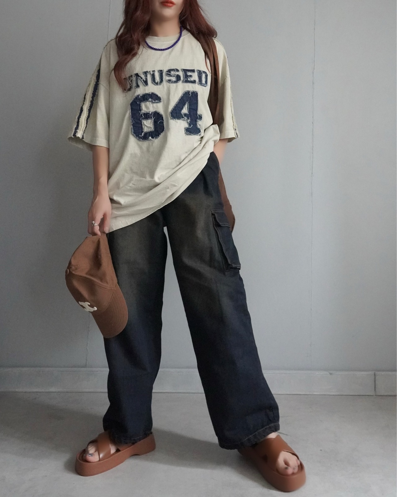 【unused.lab】Sideline denim patch CS/Indigo