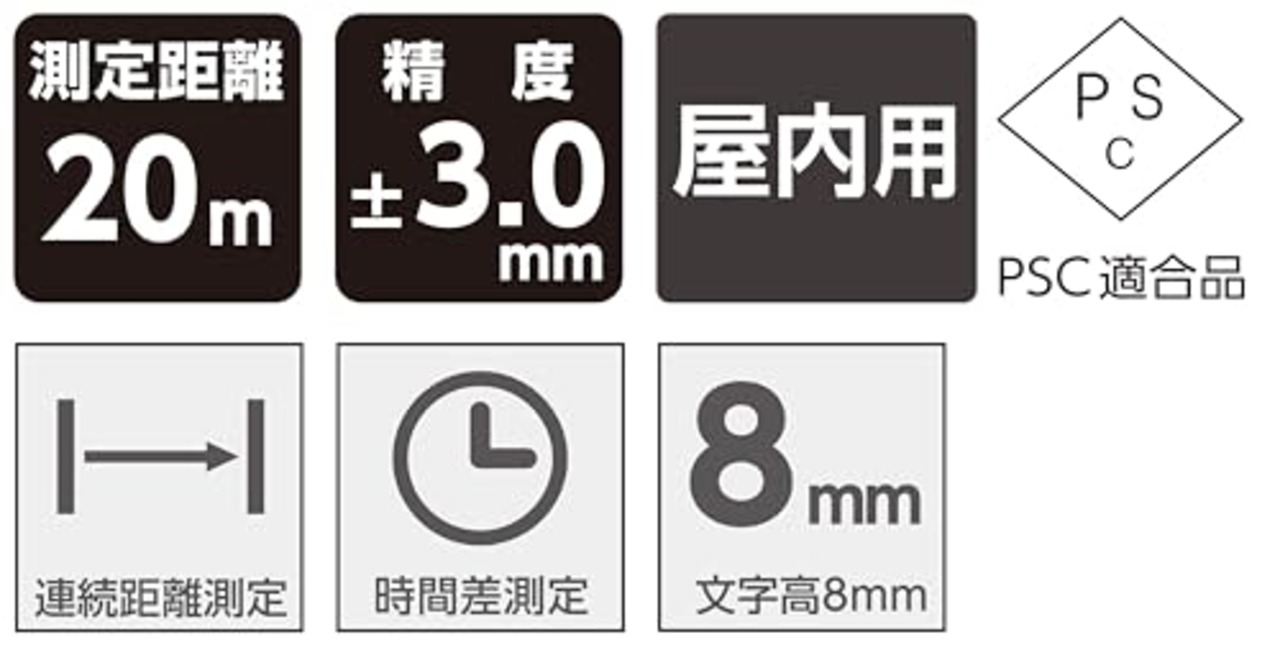 シンワ測定(Shinwa Sokutei) レーザー距離計 L-Measure BK 20 大型液晶 78156