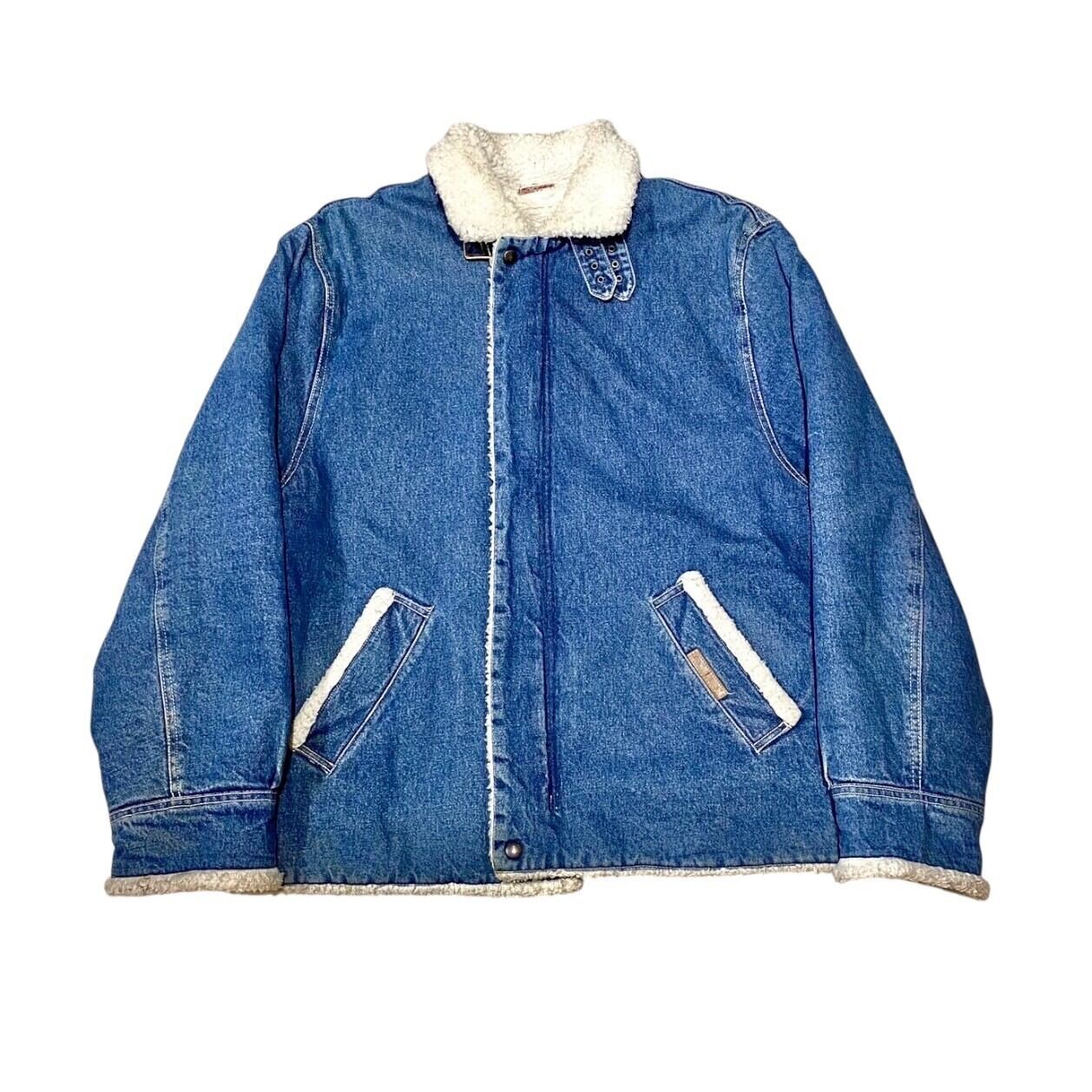 Italy Vintage - Denim Boa Zip Jacket (size-50) ¥28000+tax