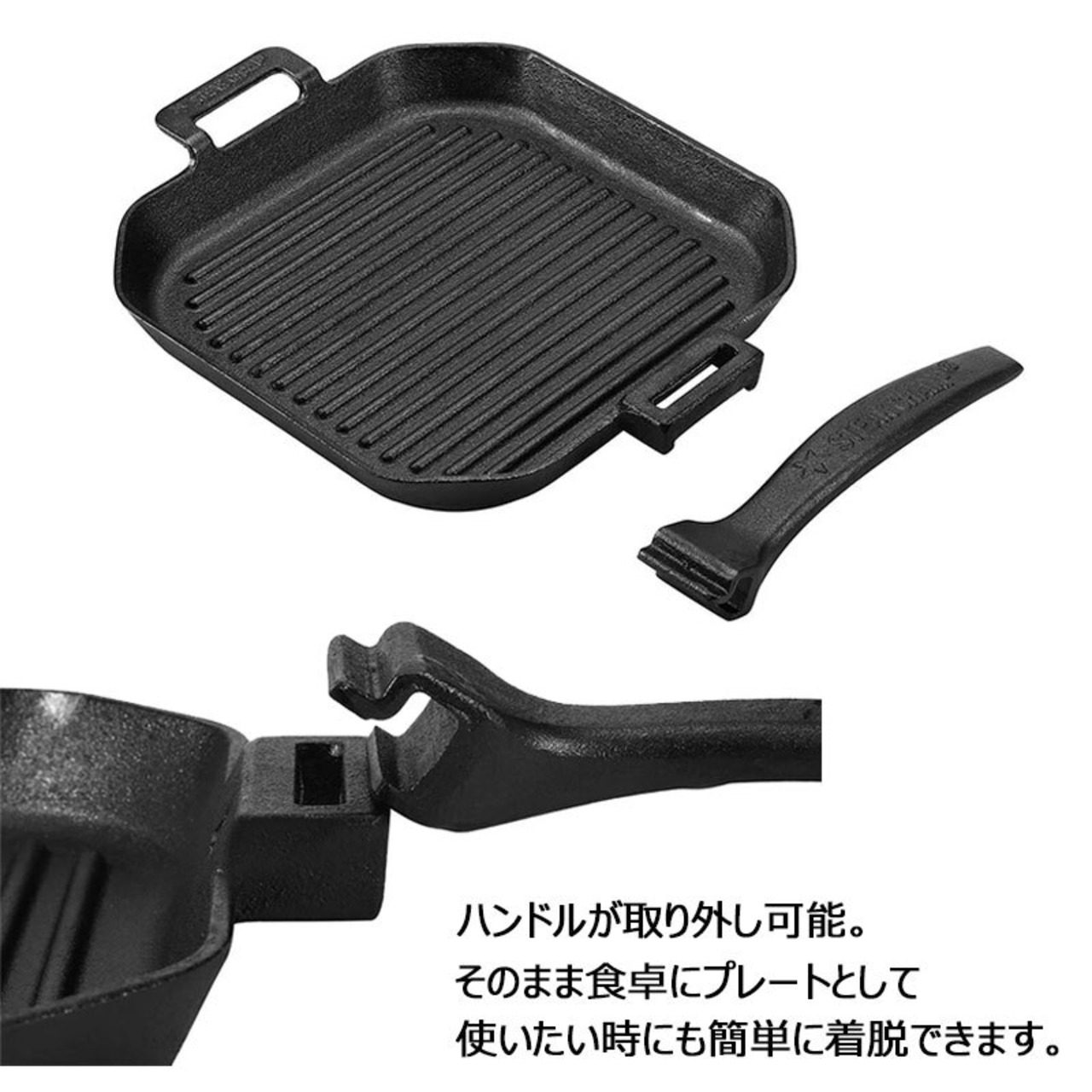 steakchamp ステーキチャンプ グリルパン 26cm フライパン キャンプ スキレット IH対応 持ち運び コンパクト アウトドア 用品 グッズ バーベキュー