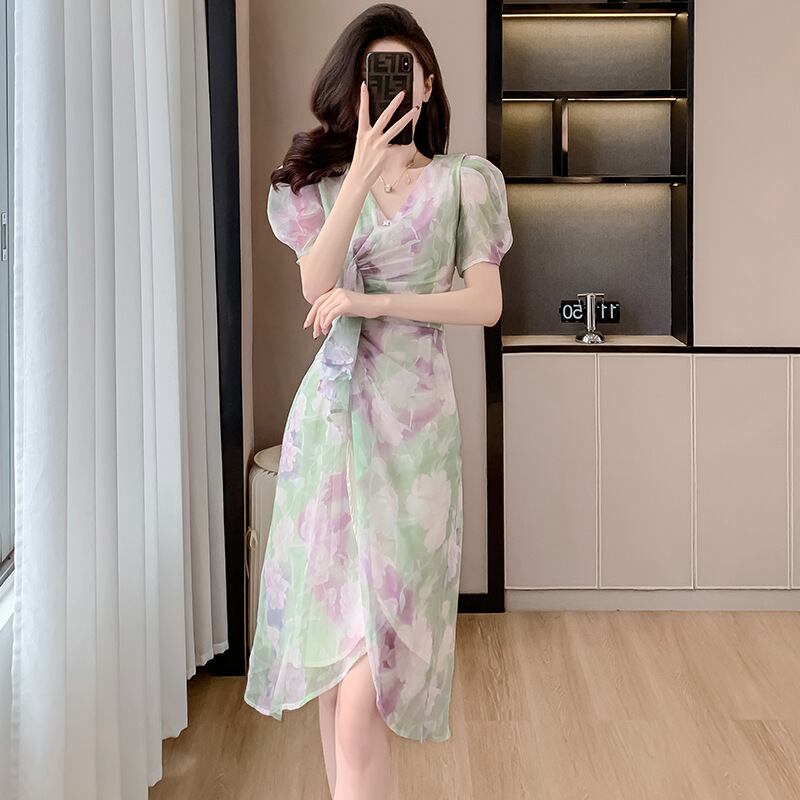 【dress】花柄ワンピース M22538