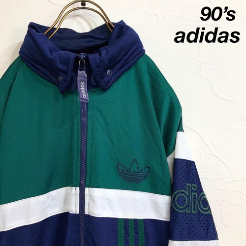 90‘s adidas ビッグトレフォイル刺繍 トラックトップ サイドロゴ