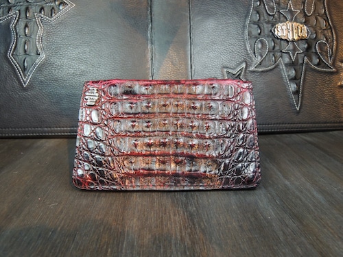 STEELO スティーロ Short WALLET No3 Crocodile Burgundy