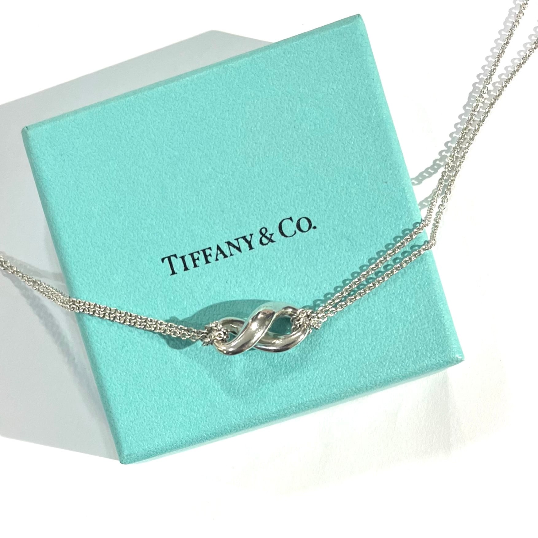Tiffany & Co. インフィニティ ネックレス 限定価格【TIFFANY&Co.】2934 インフィニティダブルチェーン 立体