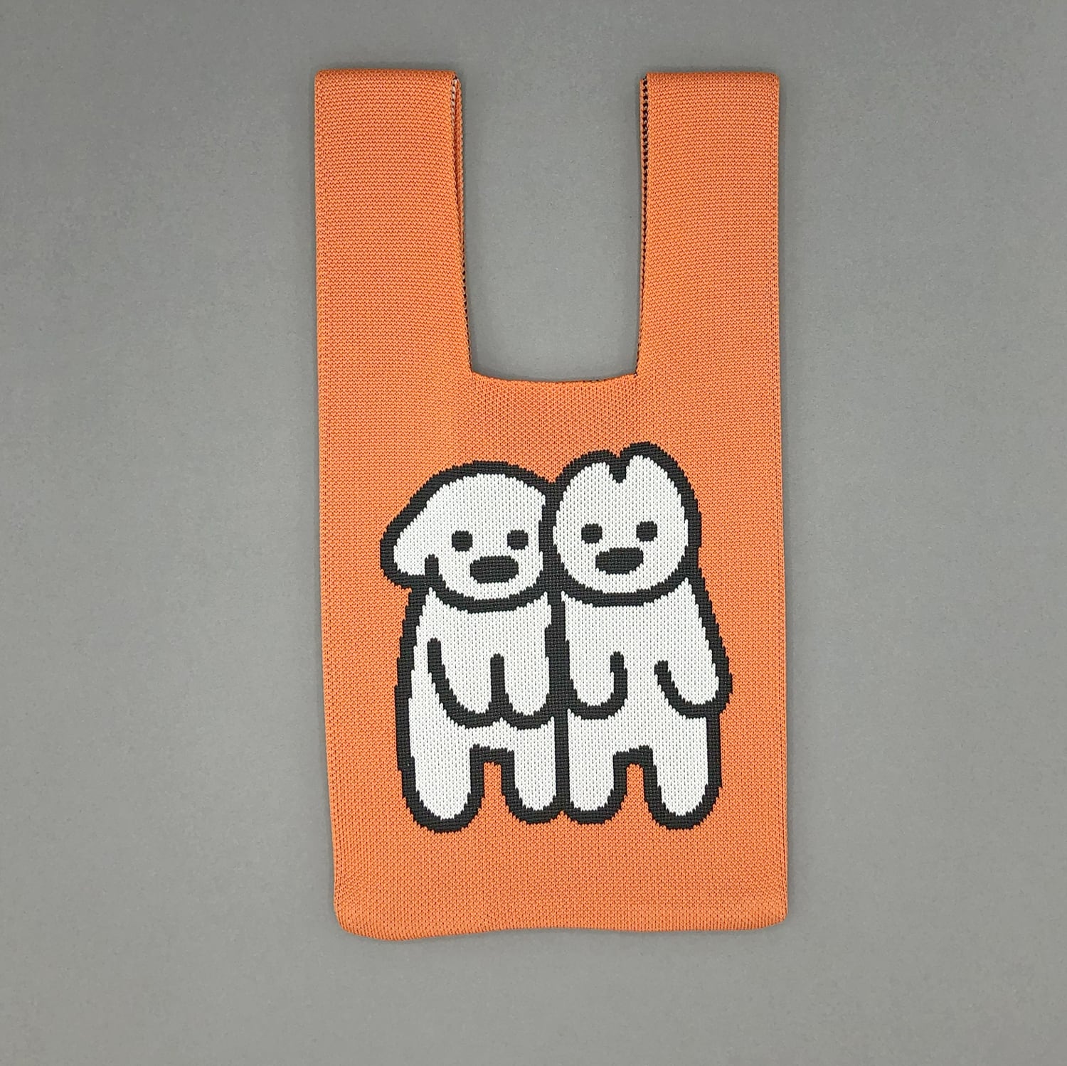 matsui】KNIT HANDKERCHIEF まる・さんかく・しかく・いぬ ニット