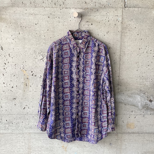 patterned silk shirt