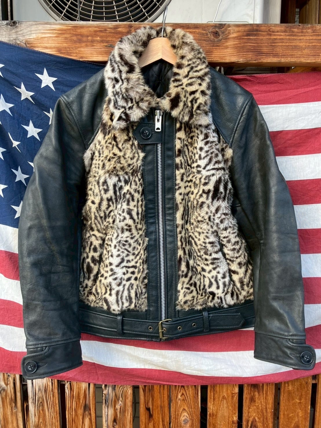 Vintage Leather Grizzly Jacket 再構築 熊ジャン ヴィンテージ