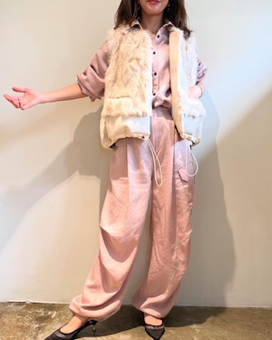 エイミーロウ　eimeelaw　Eimee Law　ファｰ&メルトンドロストコクーンベスト