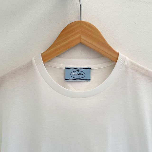 dead stock- PRADA logoplate cotton white tee | TOKYO LAMPOON online shop