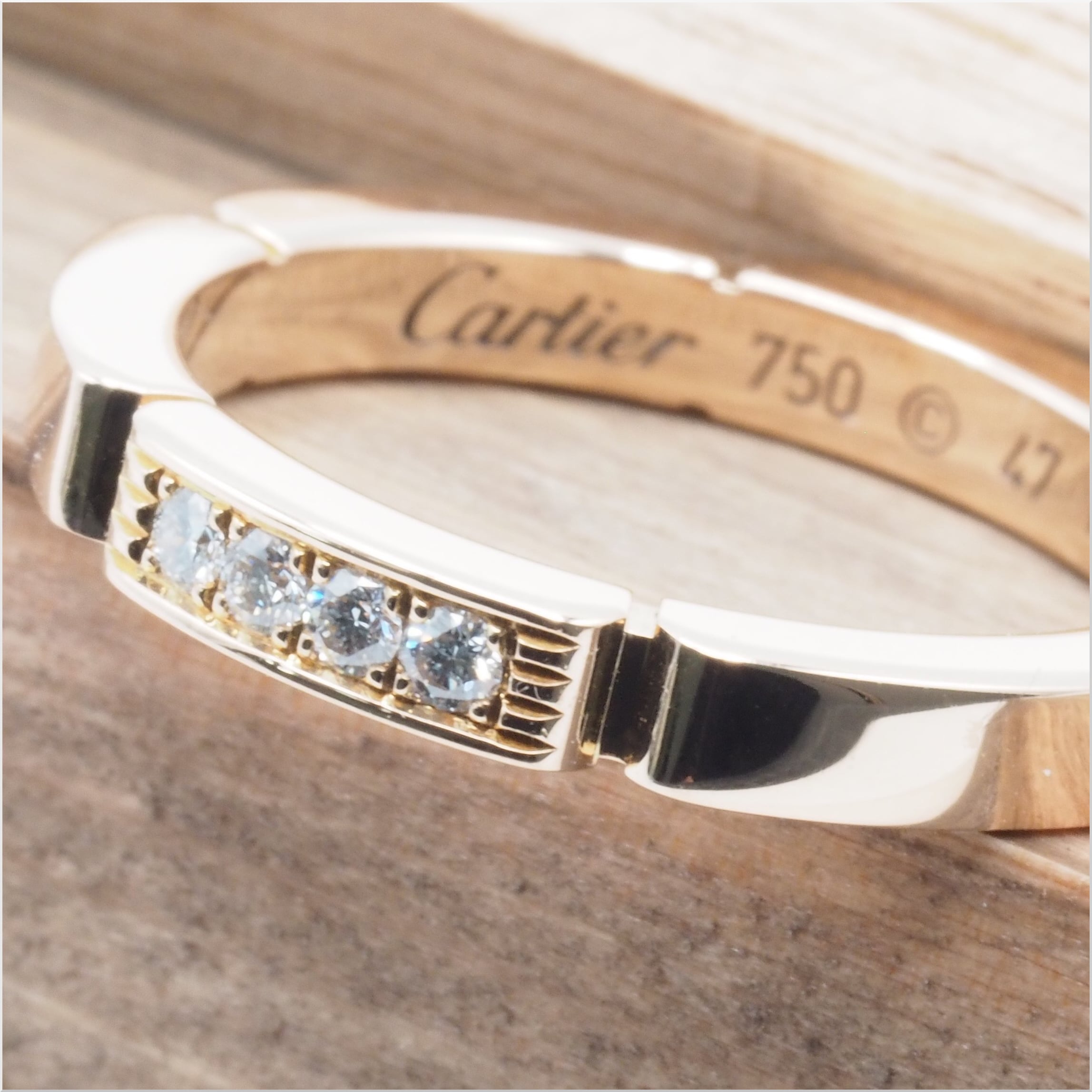 Cartier カルティエ マイヨン パンテール リング 4Pダイヤ #47(約7号
