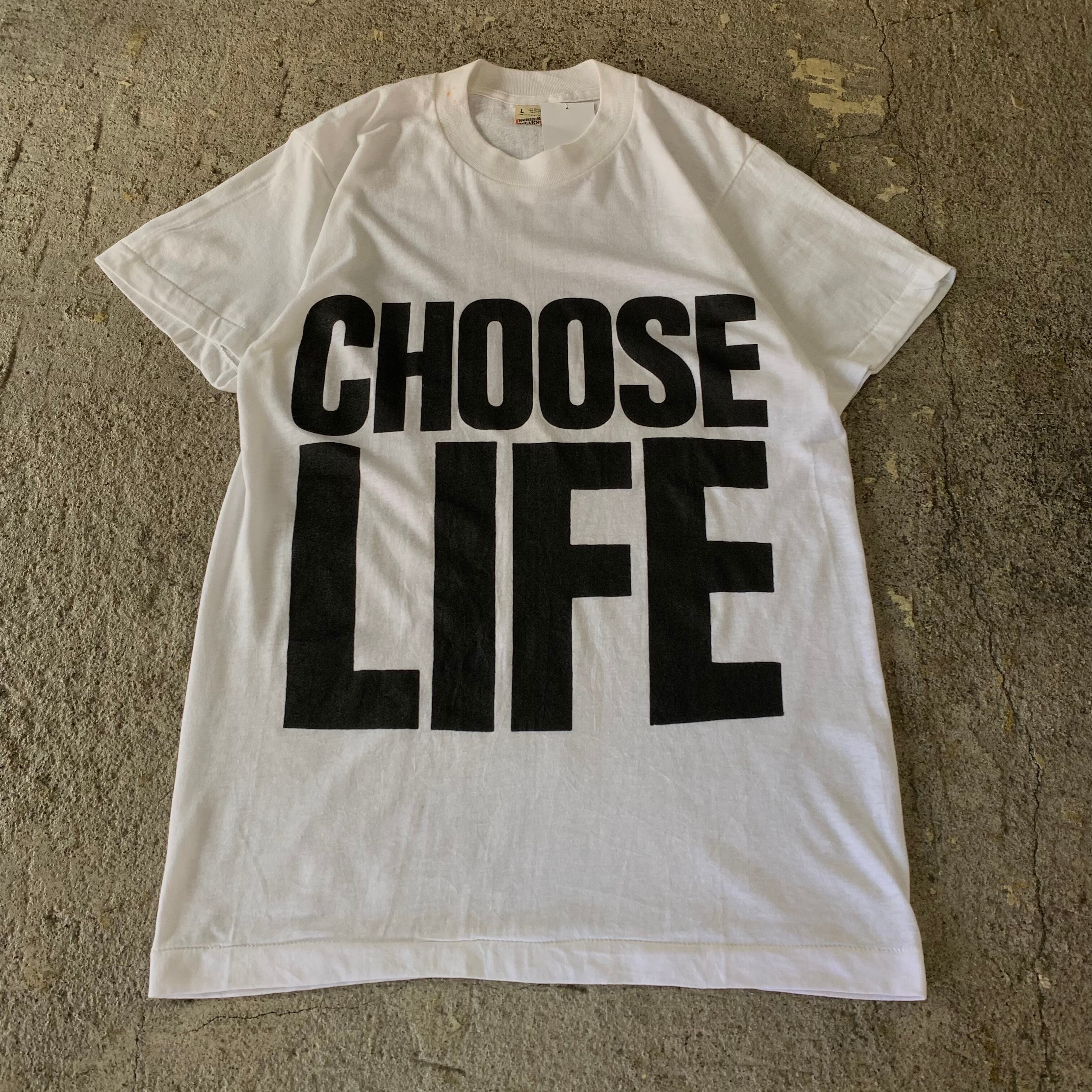 dead stock!!80s CHOOSE LIFE T-shirt | What’z up powered by BASE