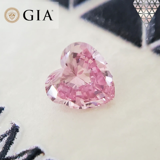 0.18 ct Fancy Purplish Pink SI1 GIA 天然 ファンシー インテンス パープリッシュ ピンク ダイヤモンド ハート シェイプ