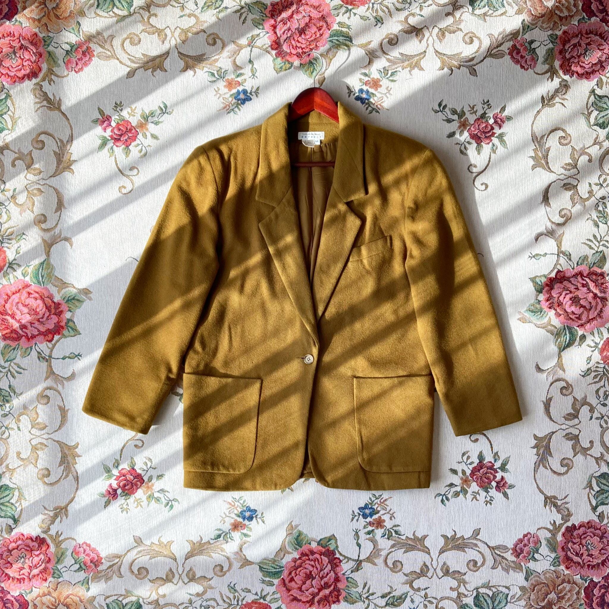 80s vintage mustard color jacket