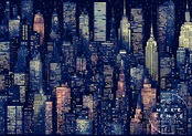 City Lights Symphony｜夜景アートポスター｜都会の光が奏でるモダンで洗練されたインテリアをあなたにA3ポスター