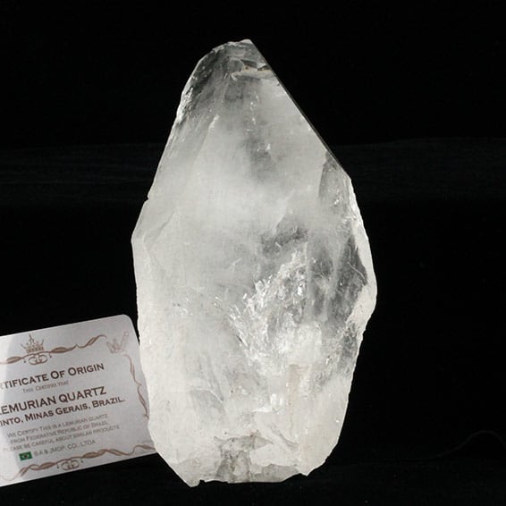 1.3Kg レムリアンシード 水晶 原石 ブラジル ミナスジェライス州 コリント産 証明書付属 一点物 281-271