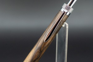 【魅惑の黒い紋様】黒柿 孔雀杢 特上 silver BP