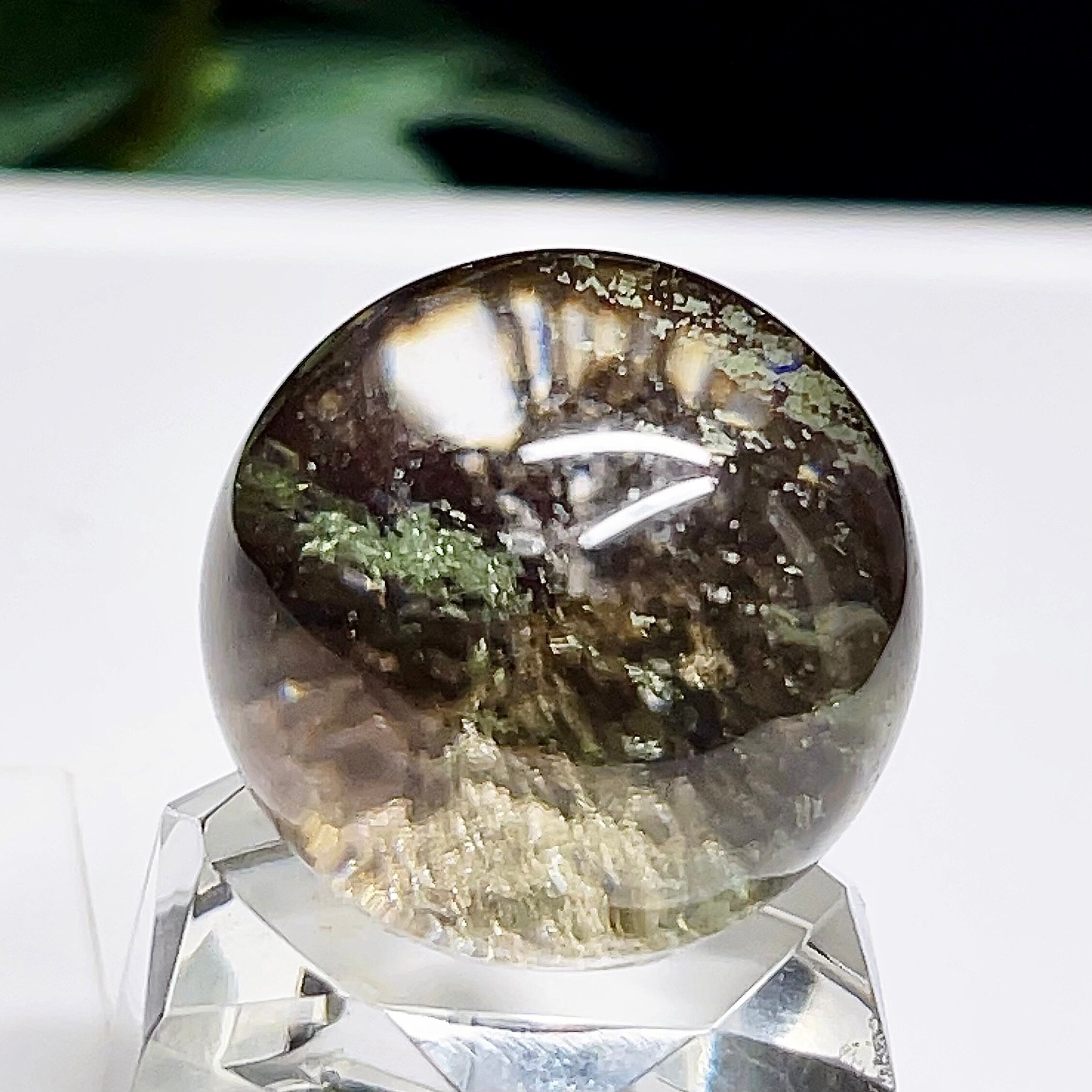超美品】ガーデンクォーツ 丸玉 スフィア 庭園水晶 幽霊水晶 13 | 七彩  