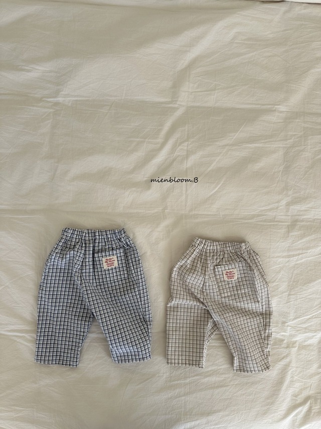 [ mien bloom B ] classic check pants