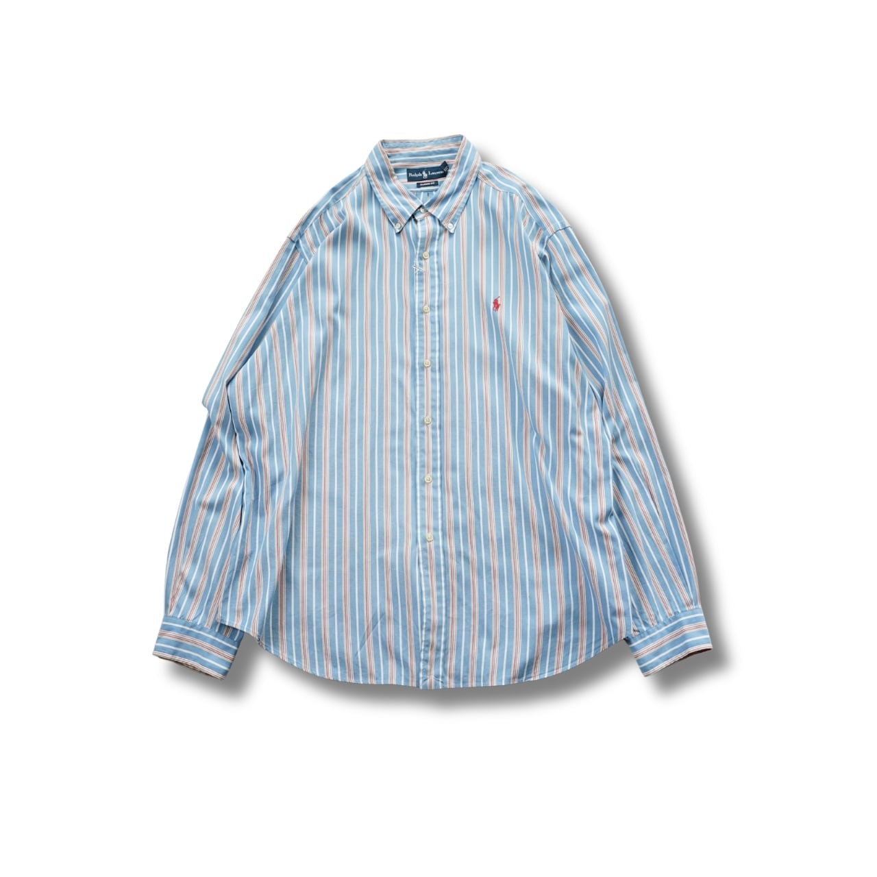 Ralph Lauren ラルフローレン マルチストライプ ボタンダウンシャツ XXL|NA974
