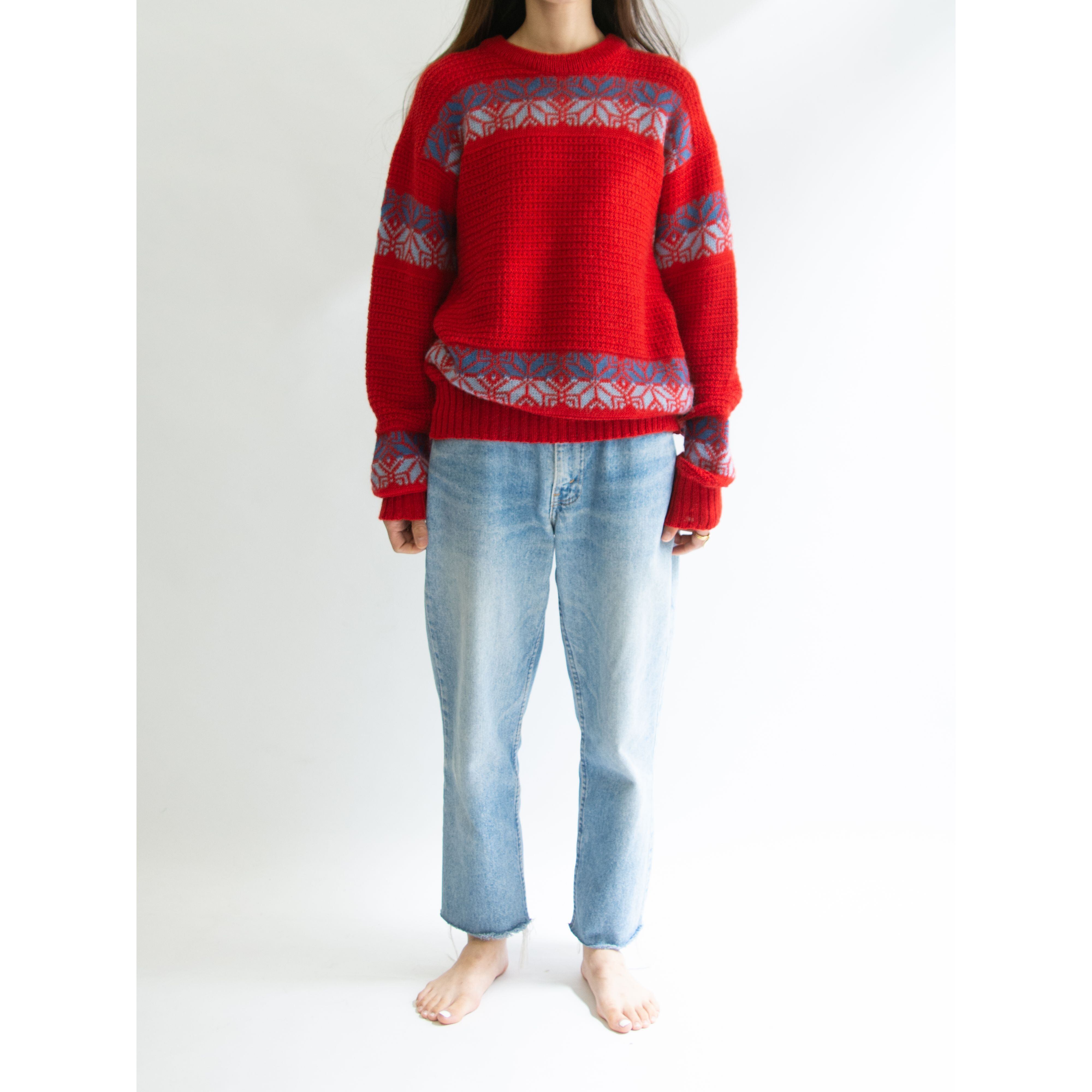 【K-WAY】Made in Italy 100% pure wool Nordic sweater（ケーウェイ イタリア製ノルディックウールセーター ニット）12b