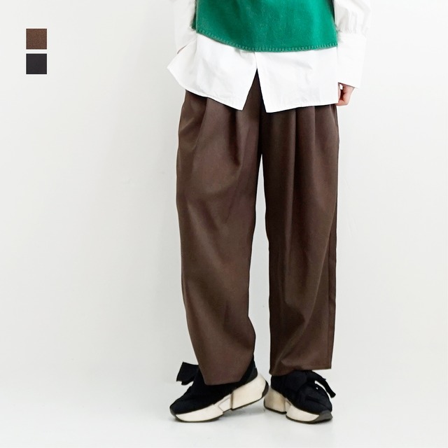 MIDIUMISOLID　ミディウミソリッド　tucked wide easy pants　タックワイドイージーパンツ　(2-162094)