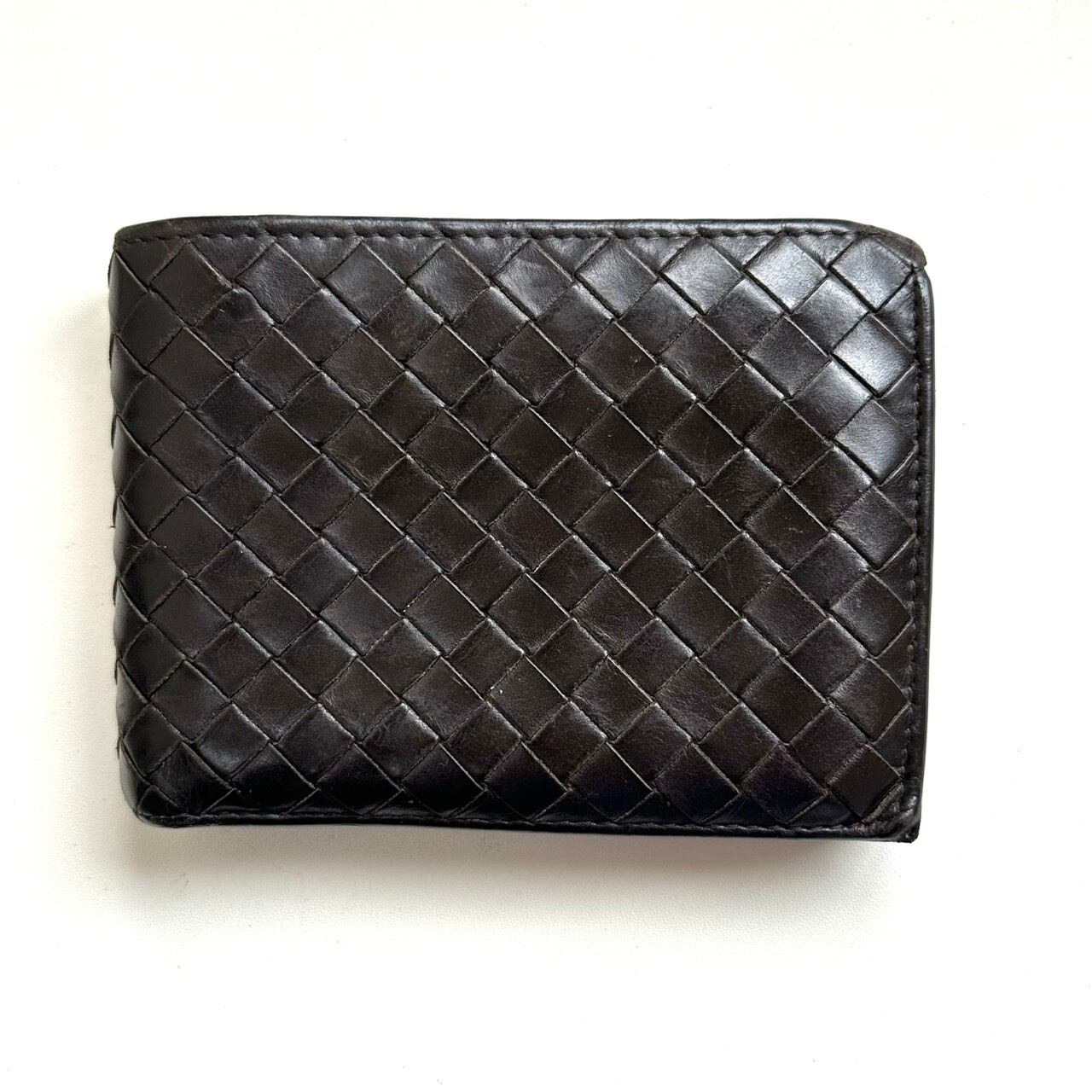 【BOTTEGA VENETA】ボッテガヴェネタ　二つ折り財布　ダークブラウン ボッテガヴェネタ BOTTEGA VENETA 二つ折り財布 イントレチャート