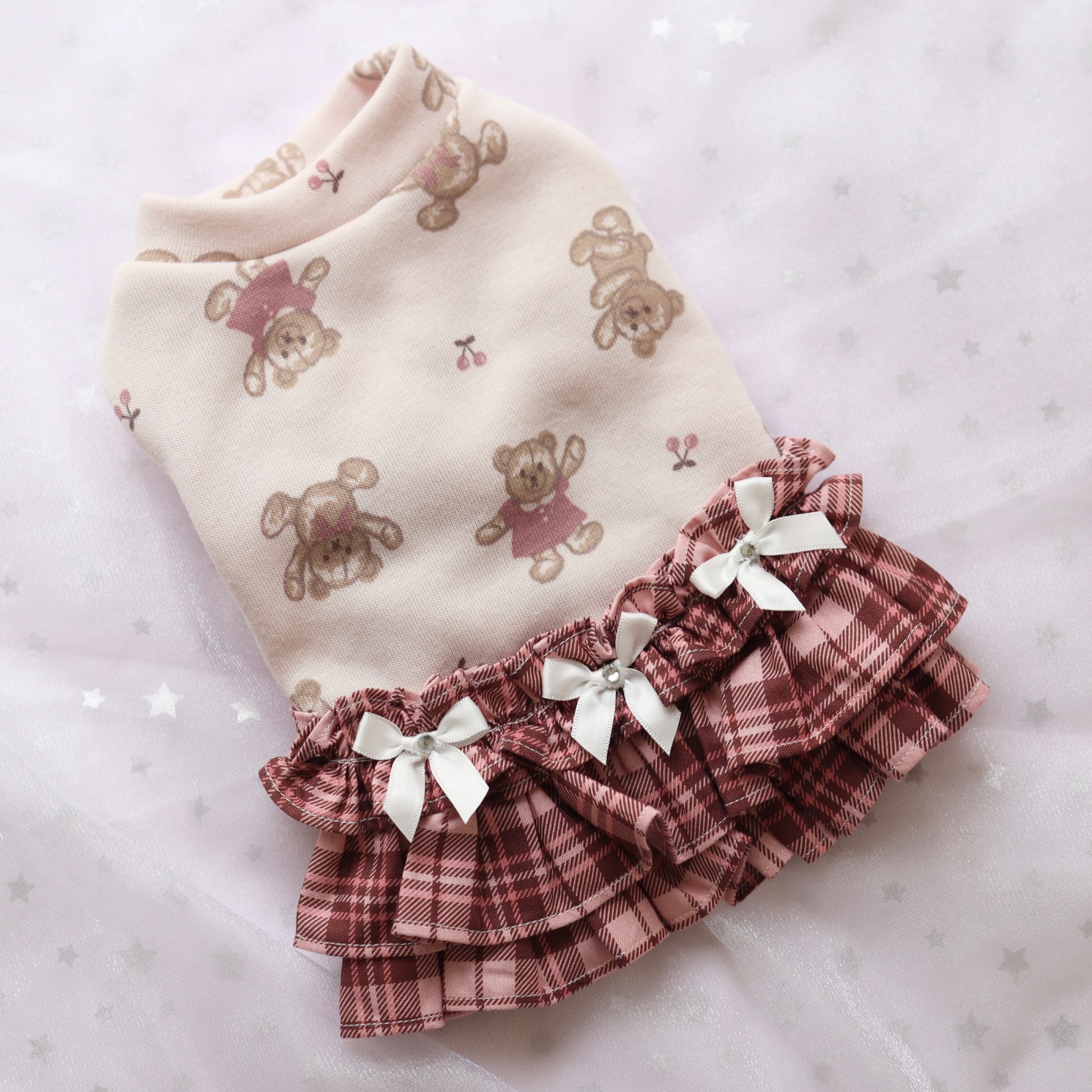 海外作家 くま 紙もの まとめ売り 即納】海外作家さん プチクラーラ別注くまさんワンピース【FD004