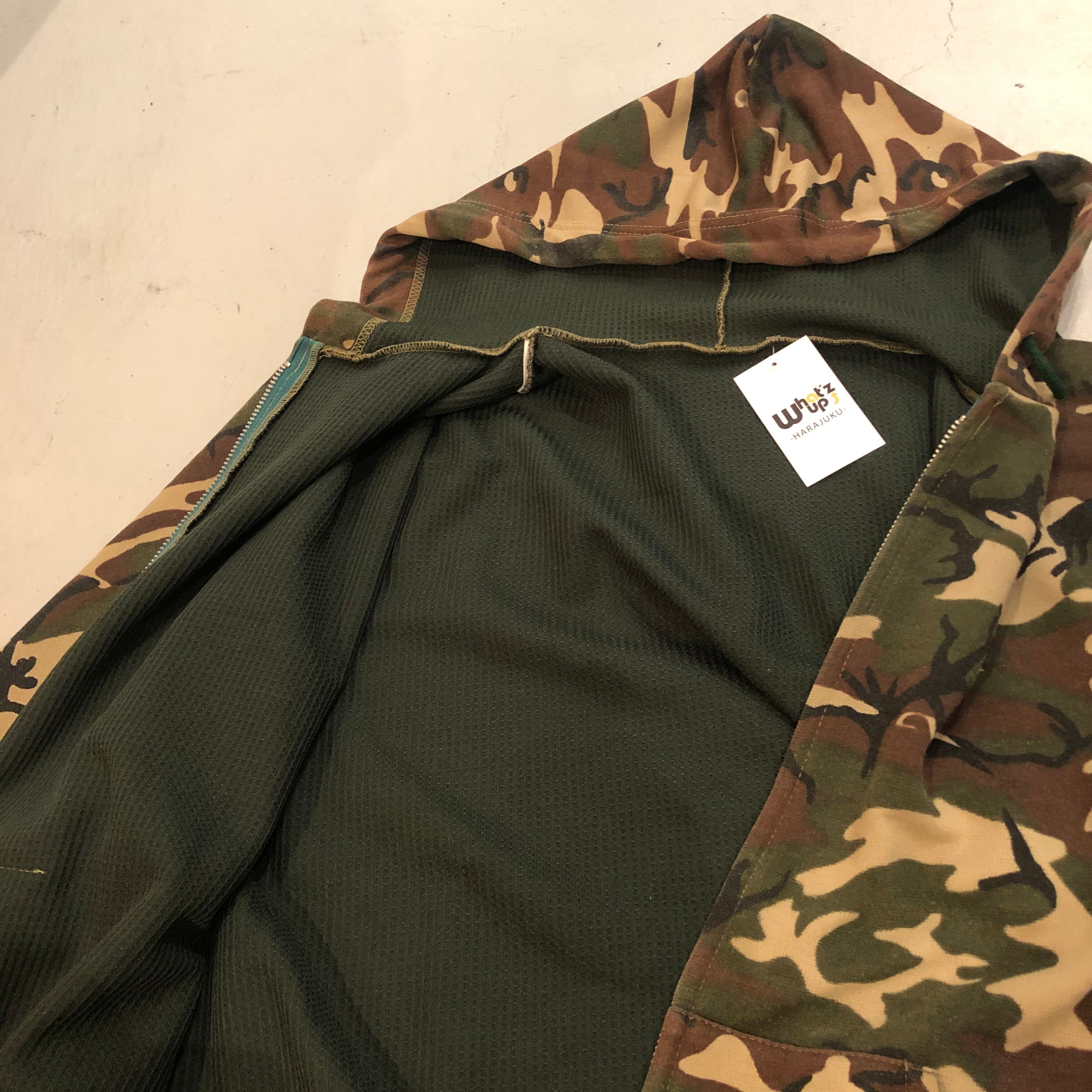 80s 〜90s back thermal camo full zip hoodie【高円寺店】 | What