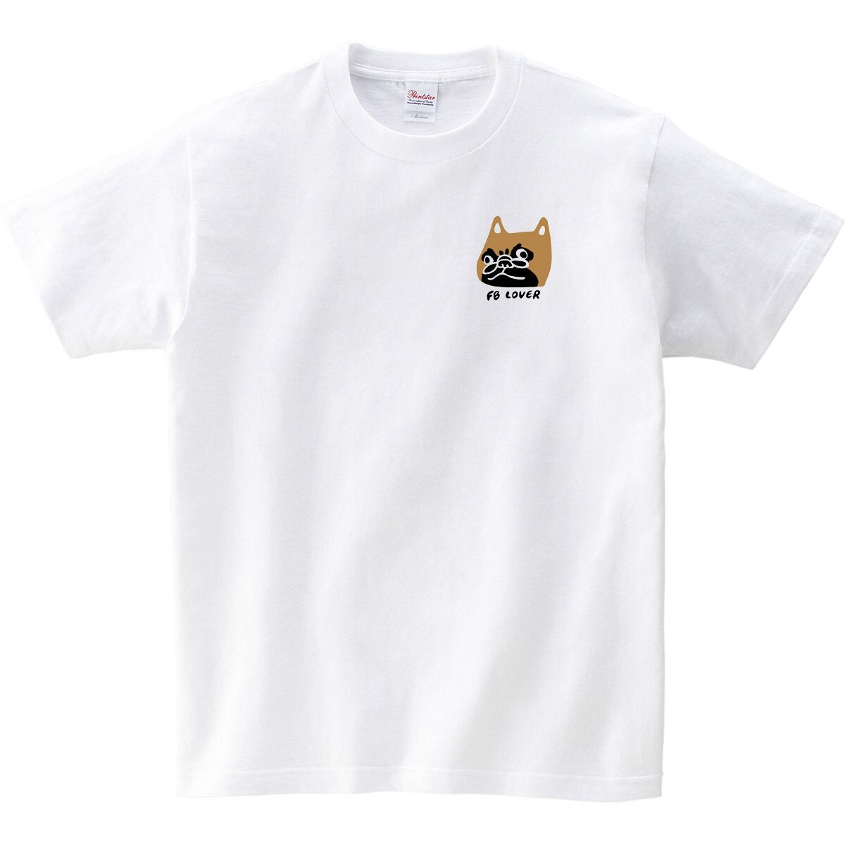 おとぼけ フレブル Tシャツ ワンポイント dog62 犬 ブヒ フレンチブルドッグ 服 ゆるい イラスト おもしろ Tシャツ