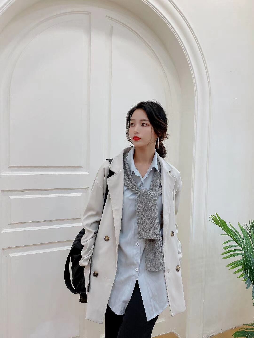 ノッチドラペルカラージャケット