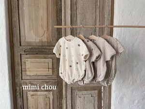 【一部即納】ナチュラルcolorワッフルロンパース
