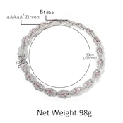 3色ジルコン ネックレス/ブレスレット W238