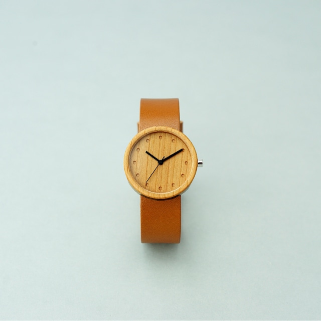 Cherry wood - Organic leather Honey - M