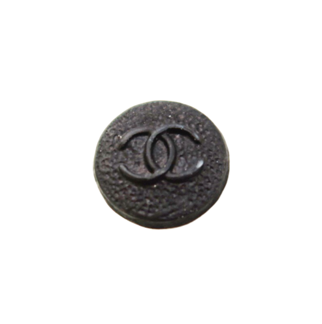 【VINTAGE CHANEL BUTTON】 マットブラック ココマーク ボタン 11mm　C-19197